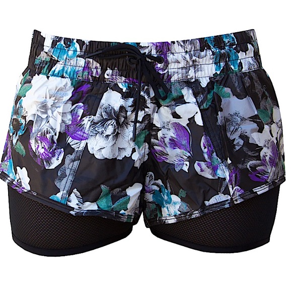 Adidas by Stella McCartney Womens Run Dark Blossom 2-In-1 Short SZ S - Picture 1 of 4